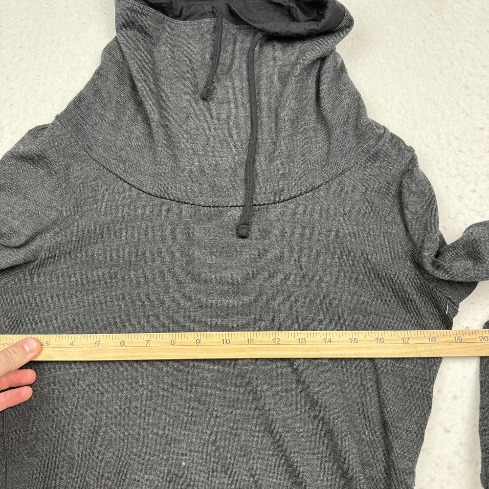 Icebreaker‎ Sweatshirt Womens Medium Gray Merino Wool Cowl Neck Pullover